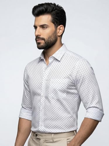 Image of Amazon Brand - INKAST Men's Printed Cotton Shirt | Full Sleeve | Regular Fit | Comfortable Formal Stylish Shirt for Men | Man Shirts for Professional Look