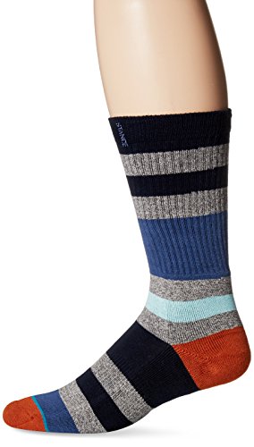 Stance Men's Howe Classic Crew Socks, Blue, Large/Shoe Size 9-12