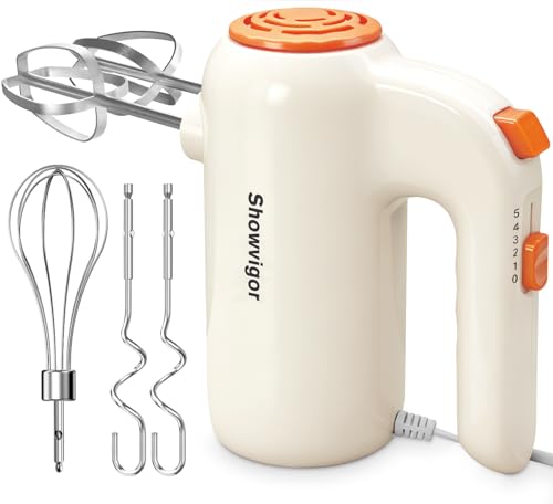 Image of Hand Mixer, 5-Speed Electric Whisk with Turbo Boost Includes 5 Stainless Steel Attachments - Great Stand Mixer Alternative for Baking Cakes, Bread & More
