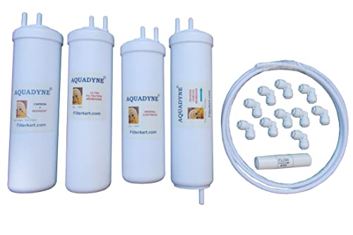 Aquadyne RO Service Kit for LG Water Purifier (WW182EP, WW173EPB, WW184EPC, WW184EPB) with Video Guided Installation Support - 1 Count, 8 Pieces