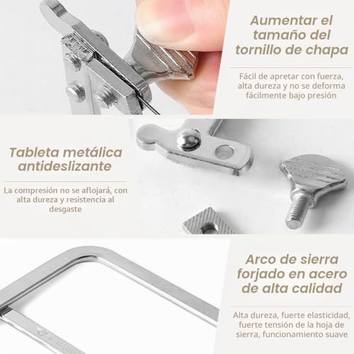 Miniatura 3 de Mizikuu Sierra De Marquetería, Calar, Arco, Mano, Joyería, Marco Con Cuchillas, Fotocopiadora, U Para Trabajar