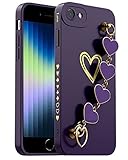 AICase iPhone SE 2022 Case - Women's Silicone Heart Case with Full Camera Protection and Hand Strap Loop for iPhone 8/7/SE (6)