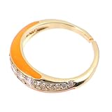 KJHBV Anillo Naranja Mujer Ajustable Cobre para de de Apertura Diseño Fácil de Usar, Estilo Moderno y Color Obsequio de San Valentín Adecuado para Uso Diario