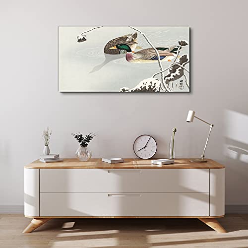 Tableau photo d'intérieur oiseaux eau 100x50cm pour masquer mur vide