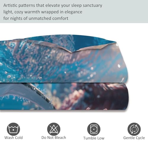Housse de couette requins en microfibre durable de qualité supérieure 240 x 260 cm bleu - 6