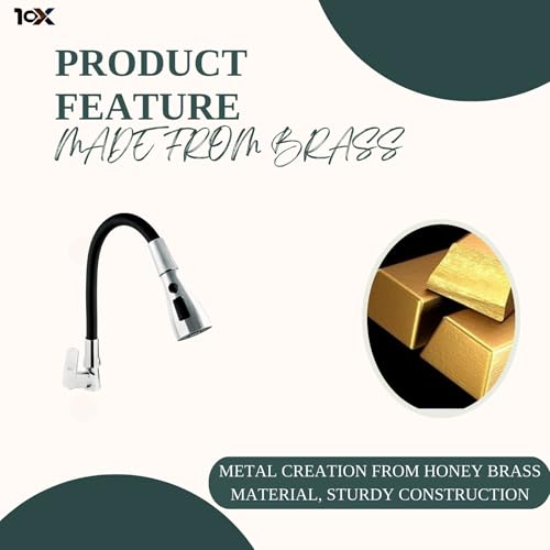 Image of 10X Brass Swan Neck for Bathroom Washbasin SN-45249 Table Mount Black Flexible Neck Triple Flow
