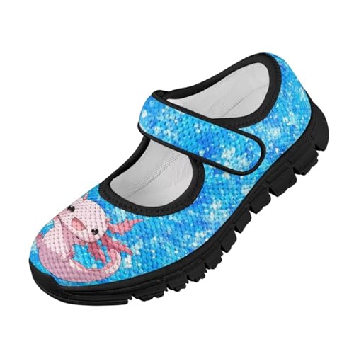 Girls Axolotl Mary Jane Dress Shoes Glitter Ballerina Princess Flat for Wedding, Party, Birthday US 11-2.52