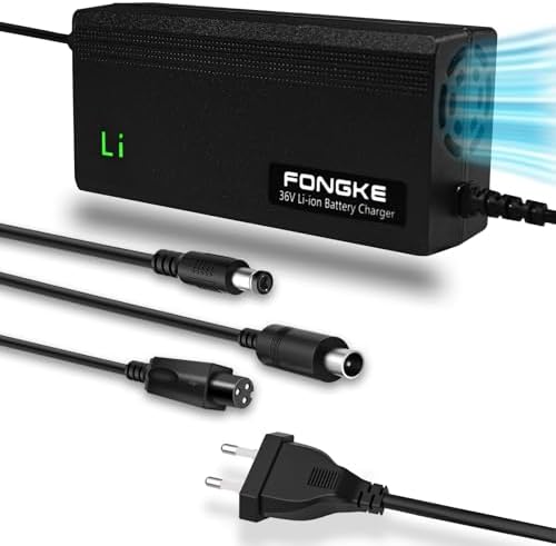 LabTEC Scooter Ladegerät 42V 2A - 6-in-1 Ladekabel Für E-Scooter & Hoverboard