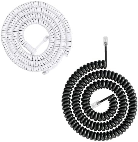 RJ9 RJ11 4P4C Telephone Handset Cord Coiled Fix Landline Phone Wire for Clear Calls and Durability 200cm 300cm Spring Phone Cord — view 7