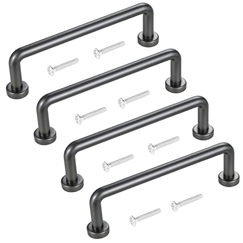 取っ手 引き出し取手 ドアハンドル キャビネット 食器棚 タンス取手 ノブ 戸棚 戸 扉 つまみ 建築金具ツマミ 96mm パールグレー 4個セット