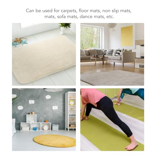 12 peças de aderência de tapete para pisos de azulejo, poliuretano impermeável, lavável, removível,