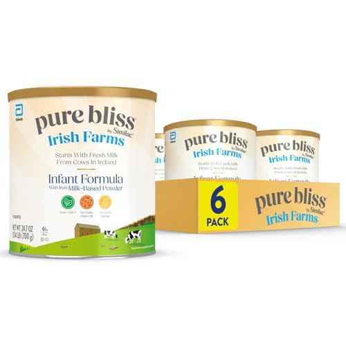 Image of Pure Bliss Irish Farms Easy to Digest Baby Formula Non-GMO Infant Formula 0-12 months 24.7-oz Powder Can (pack of 6)