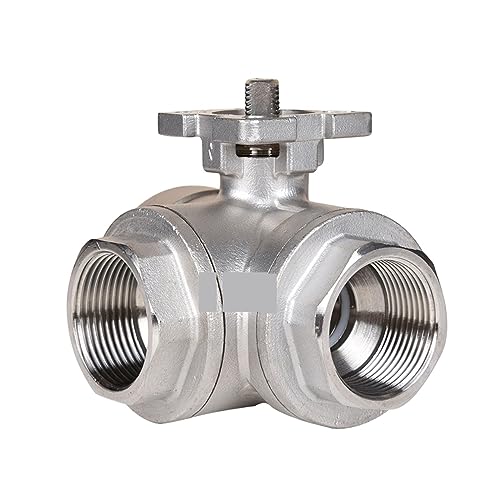 Válvula de bola de plataforma alta DN32 tipo L en acero inoxidable resistente a fluidos ácidos 7
