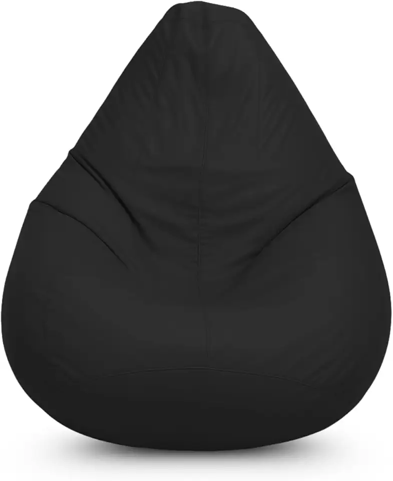 Puff Pera Vazio Gigante Eventos Decoração Quarto Sala Almofadão Conforto (Preto)