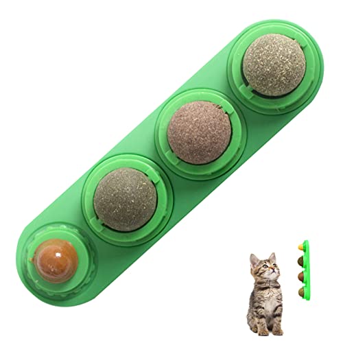 Gato Brinquedos Catnip Ball - 4-em-1 Comestíveis Gatinho Catnip Wall Ball Brinquedos,Bolas comestíve