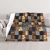Photo Gallery amrewqyl coperta a doppio strato in denim con stampa patchwork Photo Gallery amrewqyl coperta a doppio strato in denim con stampa patchwork