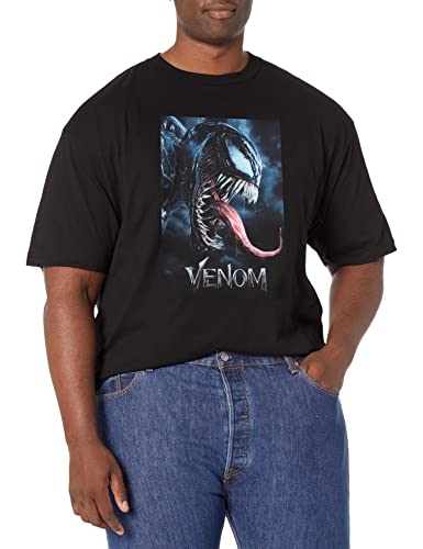 Marvel Men's Venom Poster T-Shirt, Black, 5XL Big Tall