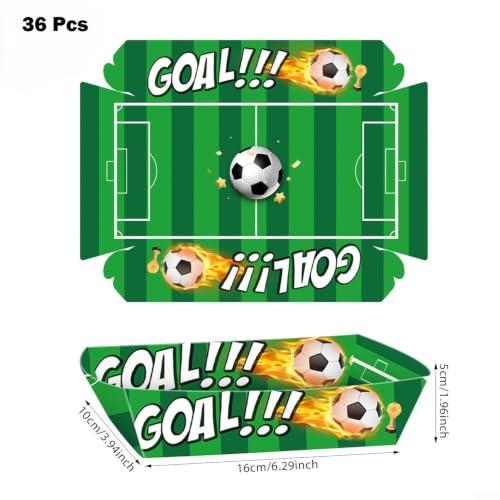 Cuencos desechables de fútbol de diseño fuerte y resistente color verde 3
