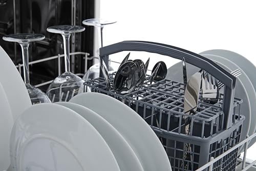 Respekta Geschirrspüler freistehend 60 cm weiß / Spülmaschine mit flexiblen Besteckkorb / 5 Programme / Startzeitvorwahl / 12 Maßgedecke / GSPS60V / leise 52 dB