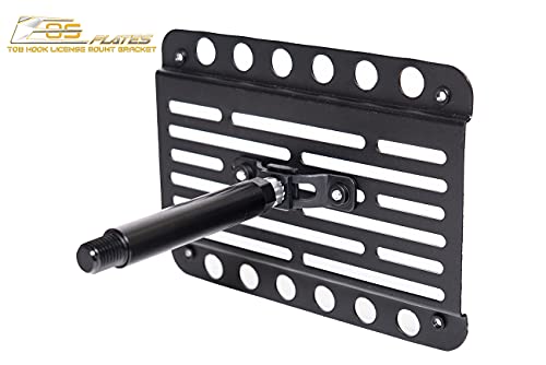 For 2017-Present Porsche 718 Cayman Models With Pdc Models | Eos Plate Version 1 Front Bumper Tow Hook License Plate Relocator Mount Bracket W/ Lowering Bracket Tow-451-L (Mid Size) #TOP4