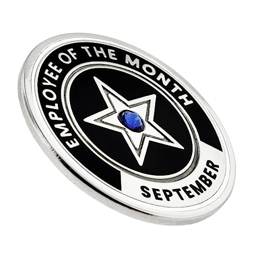 Image of PinMart Employee of the Month Lapel Pin - 1 inch Cloisonne Enamel Pin