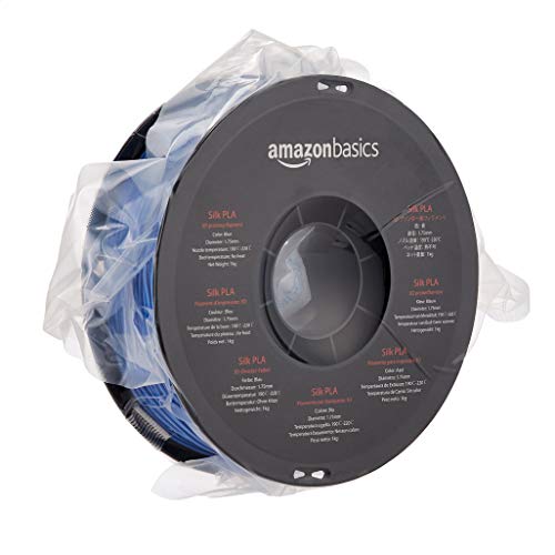 Amazon Basics Silk Pla 3D Printer Filament, 1.75Mm, Blue, 1 Kg Spool (2.2 Lbs) #TOP5