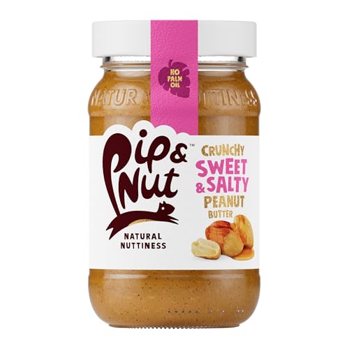 Pip & Nut - Sweet & Salty Crunchy Peanut Butter (300g) | Natural Nut Butter, No Palm Oil, No Added Sugar, Hi-Oleic Peanuts, High in Unsaturated Fats, Gluten Free, Vegan, Dairy Free