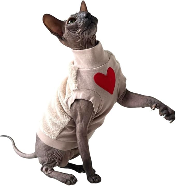 Pull manteau chat vetement d'hiver taille S motif I love you