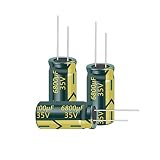 Cermant 5PCS 35V 6800UF Capacitor 18x35MM(0.71x1.38in) High Frequency Aluminum Electrolytic Capacitors for TV, LCD Monitor, Game