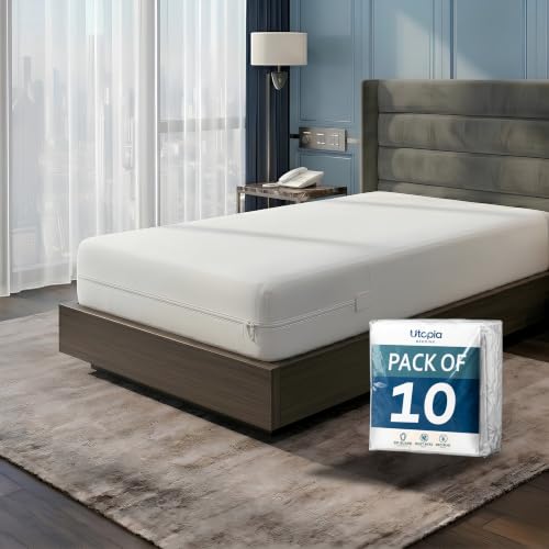 Utopia Bedding Zippered Mattress Encasement - Waterproof Mattress Protector (10, Twin)