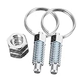 Zerodeko 2Pcs Stainless Steel Spring Plunger Latch with Pull Ring Retractable Index Plunger for Industrial Machinery Automotive Equipment DIY Projects Spring Catch