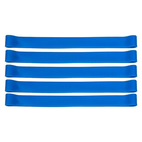 Grifiti Band Joes 9 x .75" 5 Pack Silicone Rubber Bands for Books, Crab Traps, Cooking, Wrapping, Exercise, Heat, Cold, UV, Chemical Resistant Elastic Large Strong Assorted Silicon Rubberbands (Blue Silicone)