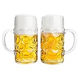 Disfruta de festivales y fiestas con la tradicional jarra de cerveza. Esta taza de vidrio transparente hará que Beerfest y Oktoberfest sean aún más divertidos. Las tazas de cerveza también son perfectas para refrescos de cerveza de raíz, café helado o incluso agua corriente. ¡Vierta su cerveza favorita en una de estas tazas y disfrute!