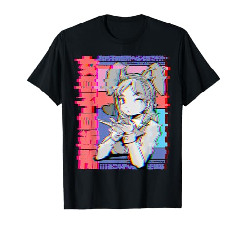Vaporwave Aesthetic Japanese Retro Anime Girl Camiseta