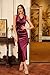 GRACE KARIN 2025 Velvet Wedding Guest Dresses for Women Winter Formal Cocktail Maxi Dress Evening Gown Wine Red XX-Large
