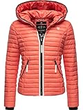 Navahoo Kimuk Prc - Chaqueta de entretiempo para mujer, ligera, acolchada, corta, con capucha, coral, S