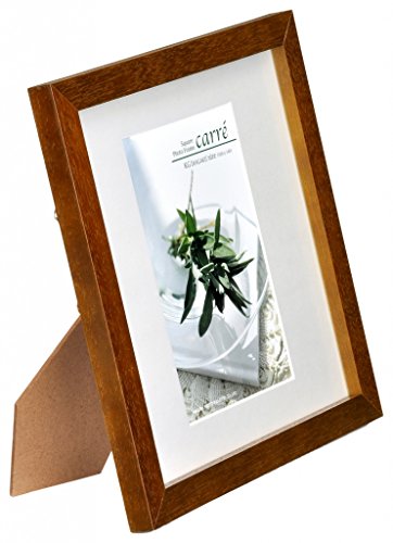 HAKUBA フォトフレーム スクウェア 木製 額 カレ はがき サイズ 1面 ブラウン ハガキ 木製 FSQCR-BRKG1 軽くて割れないPET板を採用
