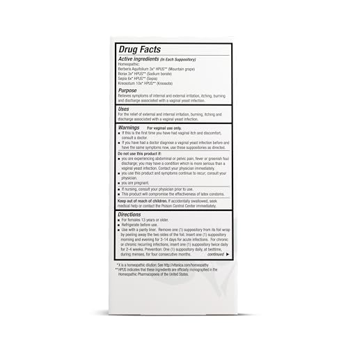 Image of Vitanica Yeast Arrest, Homeopathic Vaginal Suppositories, for Yeast Infection Symptoms, Relieves Burning, Itching & Discharge, with Boric Acid, Tea Tree Oil & Probiotics, Vegan (Yeast Arrest, 28)
