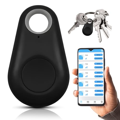 Generise ‘Found It!’ Compact Bluetooth GPS Tracker Tag – Anti-Loss Locator with App, Alarm, Camera Control & Map Positioning – Compatible with iOS/Android – CR2032 Battery – 6-Month Standby