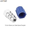 R12 to R134A AC Retrofit Fitting Adapter Kit, R12 R22 to R134A High/Low Fitting Port Retrofit 1/4’’ to 7/16"-20 UNF Conversion Adapter for AC Air Conditioner Refrigerant #3