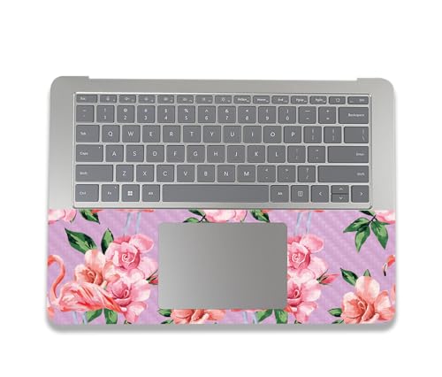 Image of MightySkins Carbon Fiber Skin Compatible with Microsoft Surface Laptop Studio 2 (2023) Full Wrap Kit - Flamingo Rose | Protective, Durable Textured Carbon Fiber Finish | Made in The USA