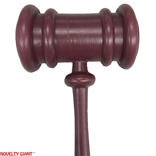 Brown Plastic Novelty Judge's Law Gavel Hammer Mallet Prop Costume Accessory #TOP2