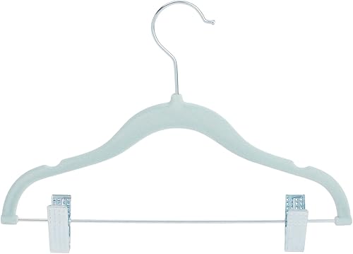 Miniatura 6 de juvale - juego de 24 ganchos de terciopelo azul para ropa de bebé, antiderrapante, ultradelgados y con ganchos. 12 x 8 pulgadas