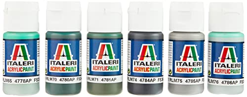Italeri 436AP 510000436 - Acryl Set WWII Luftwaffe Flugzeug, 20 ml (6er Pack)