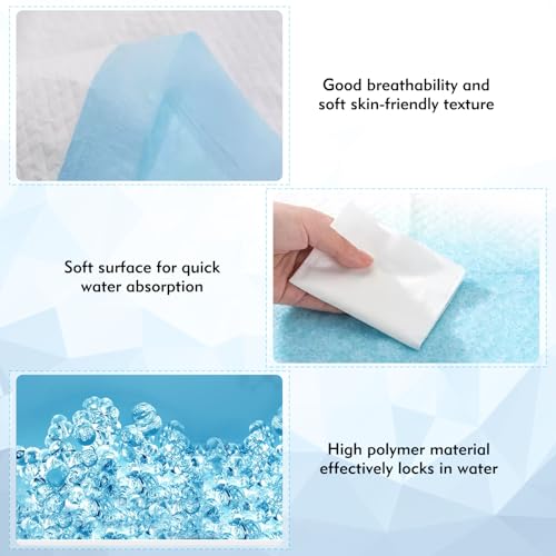 Image of Fhiny 100 PCS Rabbit Pee Pads 13 inch x 18 inch Thicken Bunny Cage Pee Pads Disposable Super Absorbent and Leak-Proof Potty Pad for Kittens Guinea Pigs Chinchillas Hamsters and Other Small Animal