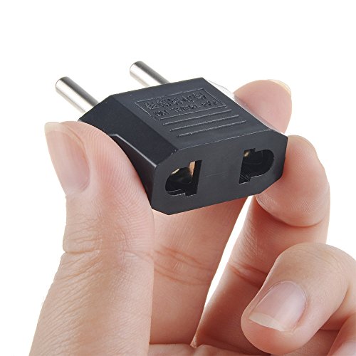 Sllea Us Usa To Eu Euro Europe Power Jack Wall Plug Converter Travel Adapter Adaptor #TOP3