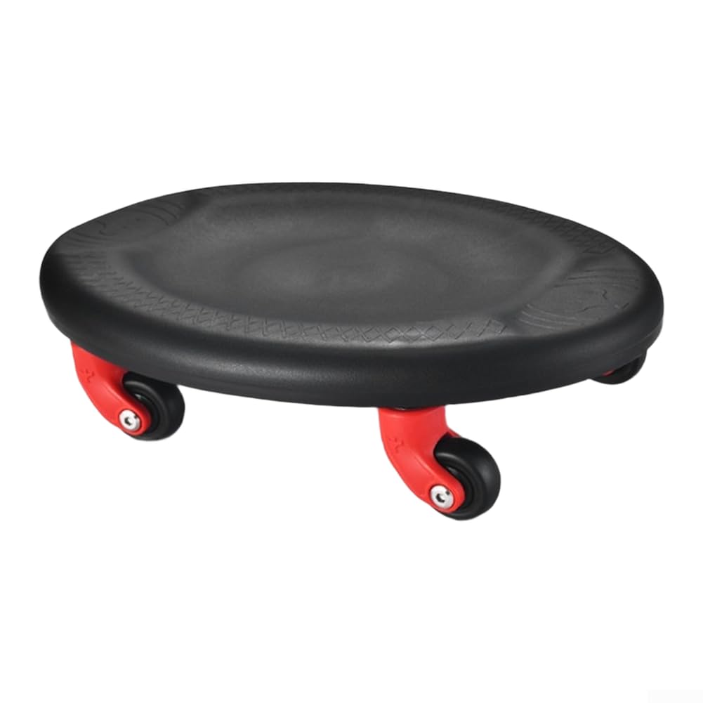 Ab Wheel Roller 4-Wheel Core Trainer with 360° Rotation, Quiet PVC Wheels for Home Gym Workout, Abdominal Exercise Slider for Full Core Training Fitness Use (Black)