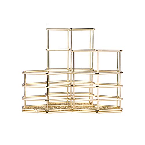 Porte-stylo hexagonal haut de gamme structure géométrique en fer forgé