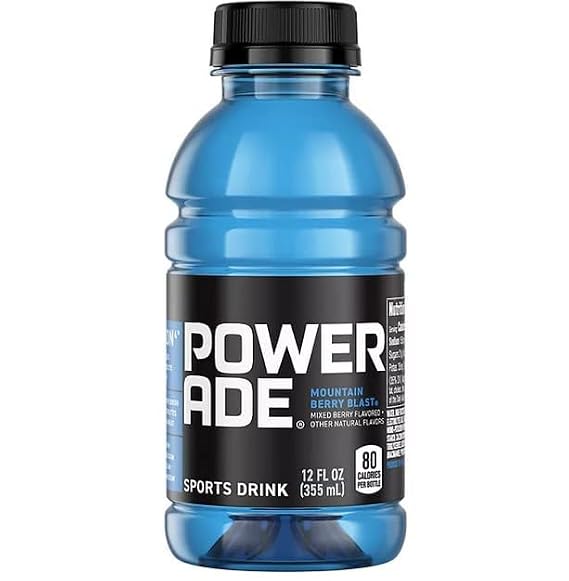 Power- ade Sports Drink Variety Pack | (16-Pack) | 3 Assorted Flavors : Orange, Mountain Berry Blast, Fruit punch | 12 oz
