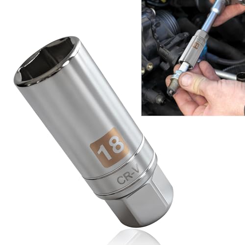 Surosha 18MM Spark Plug Socket Magnetic, Spark Plug Remover, Powerful Retains Spark Plugs Chrome...